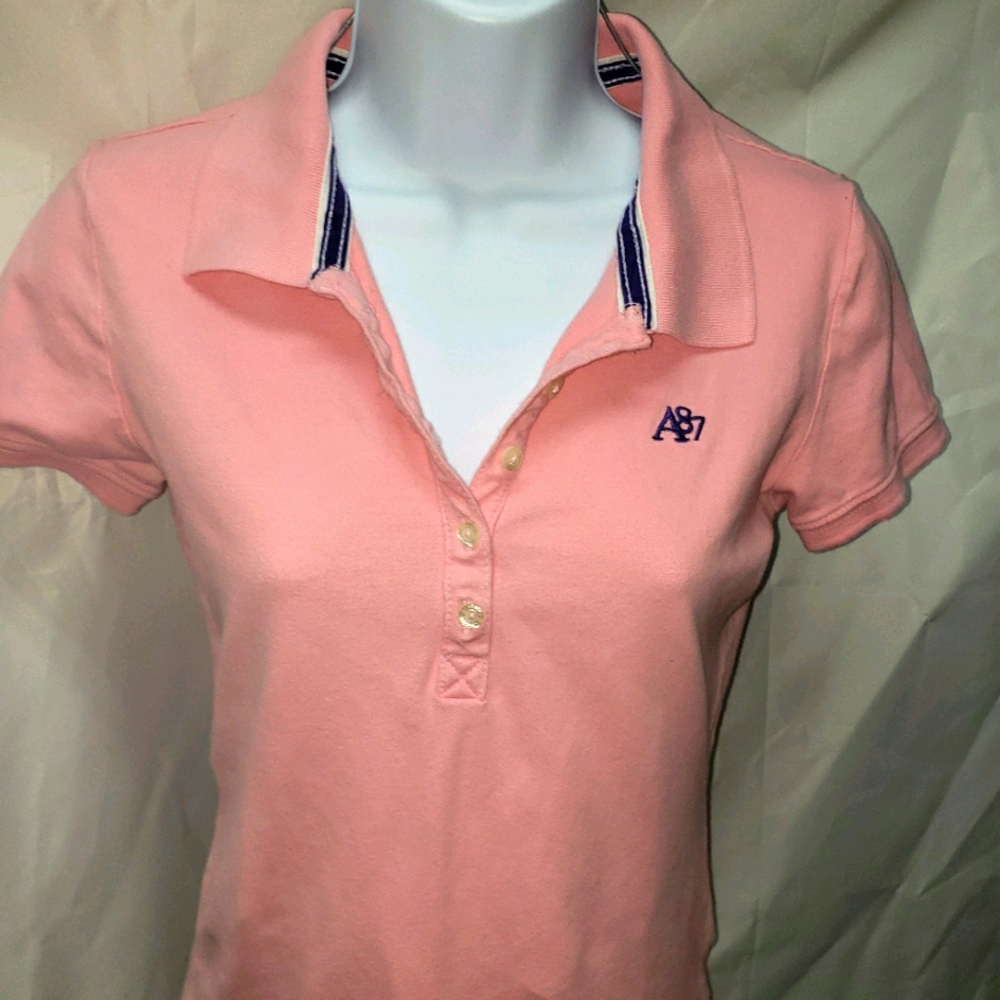 Aeropostle pink polo shirt juniors size large